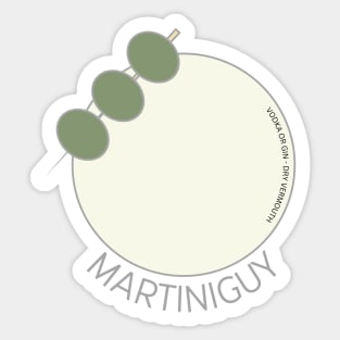 OLIVE MARTINI GUY Sticker